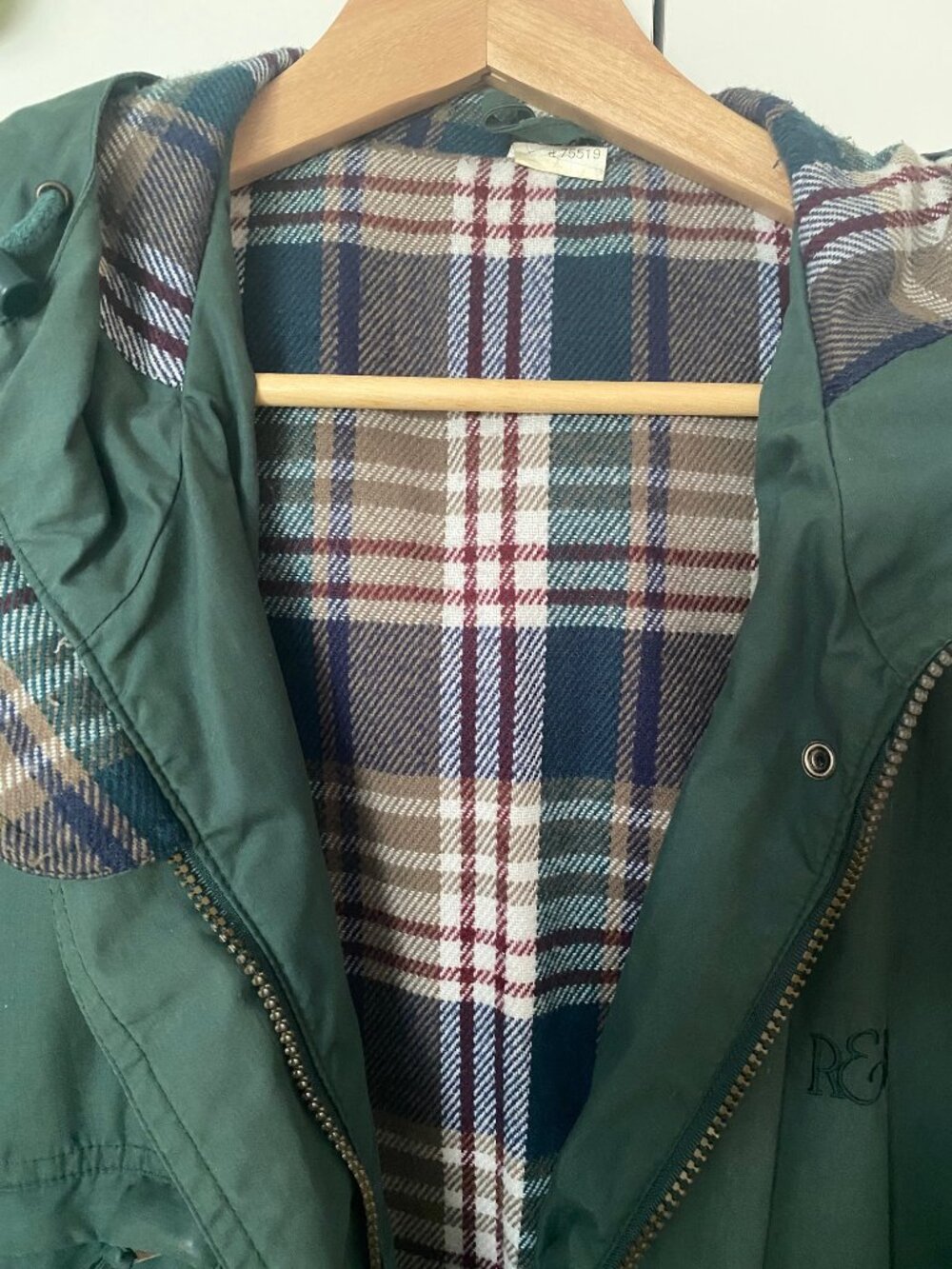 Women Vintage Green Light Jacket Coat Spring/Fall Size 14